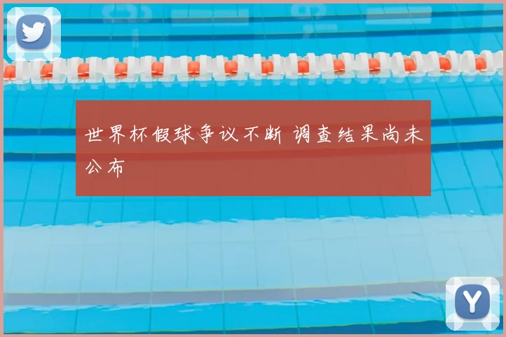 世界杯假球争议不断 调查结果尚未公布